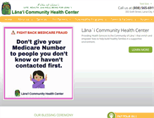 Tablet Screenshot of lanaicommunityhealthcenter.org